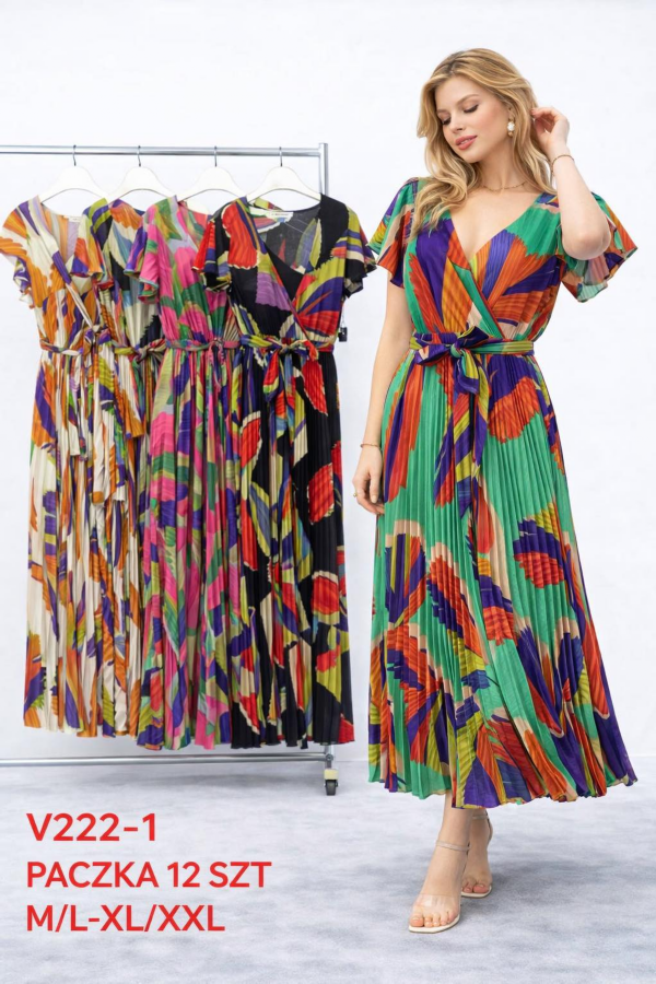 Sukienki damskie Roz M-2XL,  Mix Kolor .Paczka 12 szt